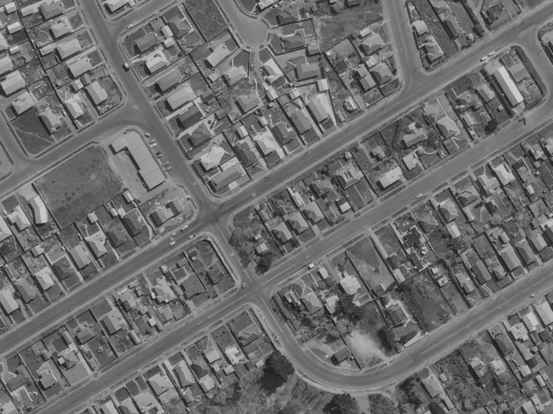 60 Tedder Avenue from the air, 1970-1974
