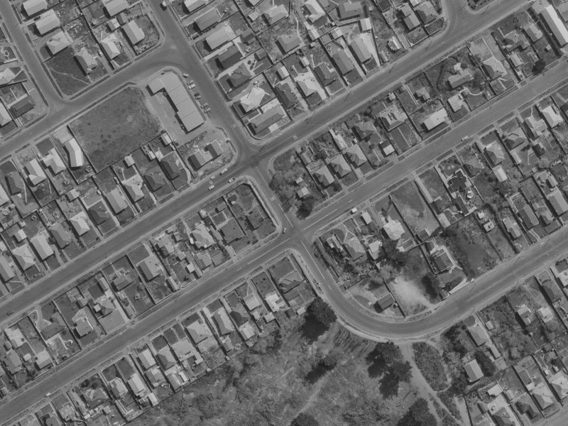 74-78 Effingham Street from the air, 1970-1974