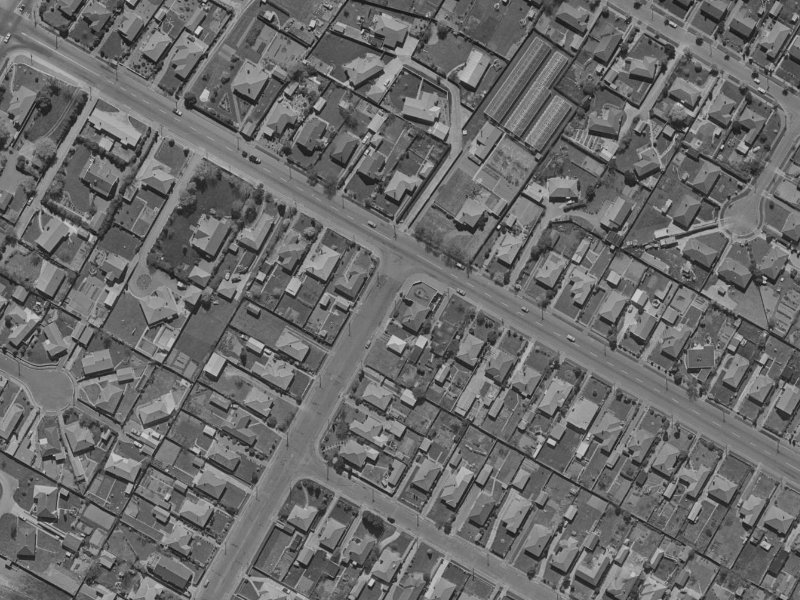 163 Harewood Road from the air, 1970-1974