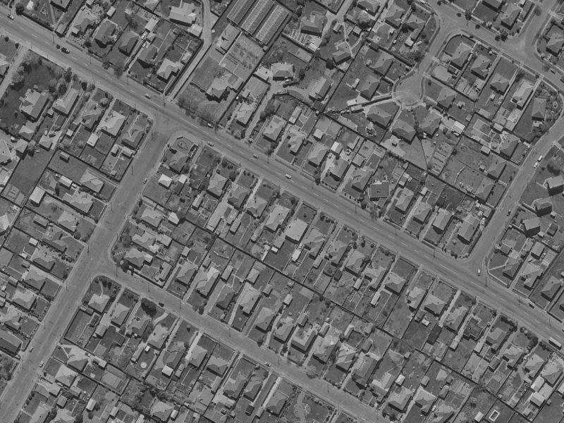 153 Harewood Road from the air, 1970-1974
