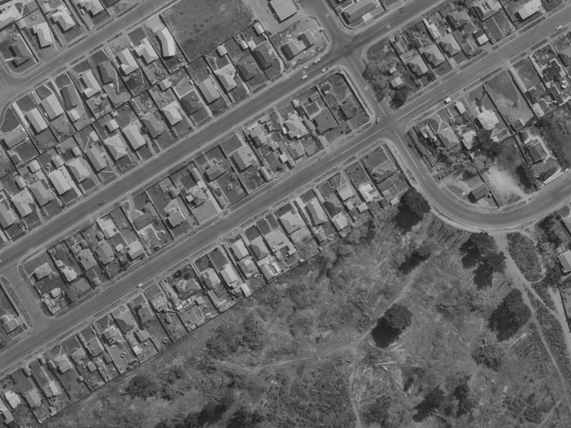 87 Tedder Avenue from the air, 1970-1974