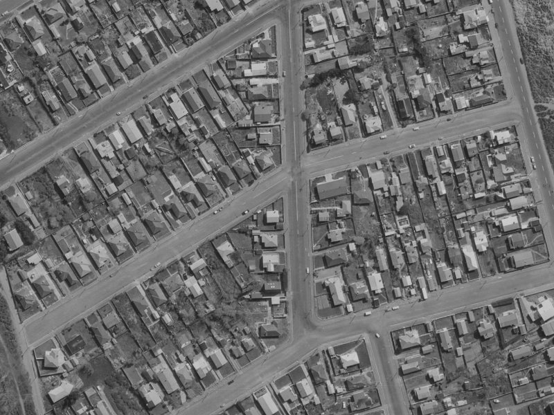 62 Jutland Street from the air, 1970-1974