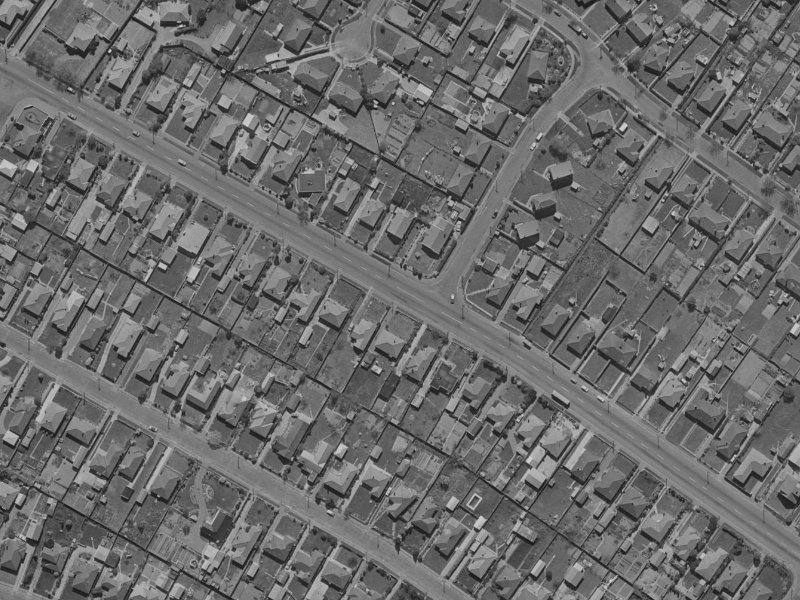 135A Harewood Road from the air, 1970-1974