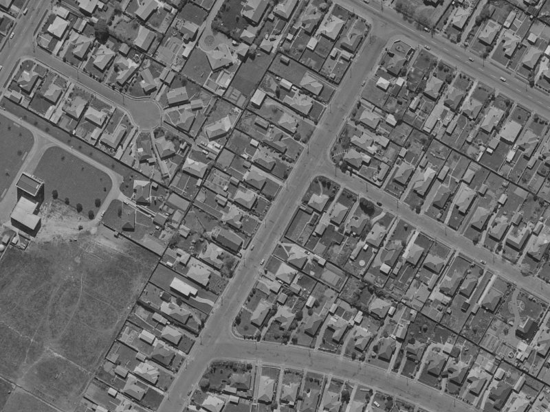 143 Harris Crescent from the air, 1970-1974