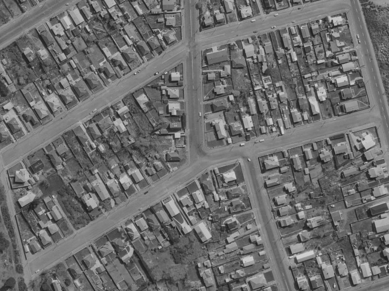 76 Jutland Street from the air, 1970-1974