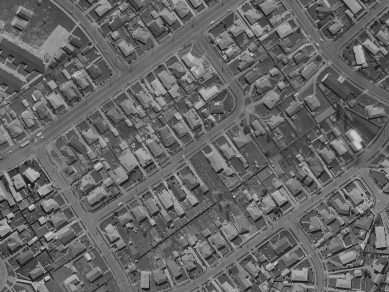 Maple Street from the air, 1970-1974