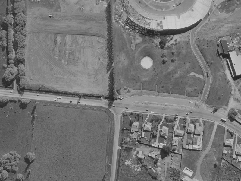 158 Travis Road from the air, 1970-1974