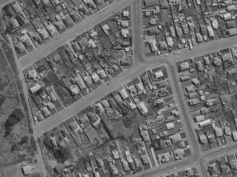 Cygnet Street from the air, 1970-1974