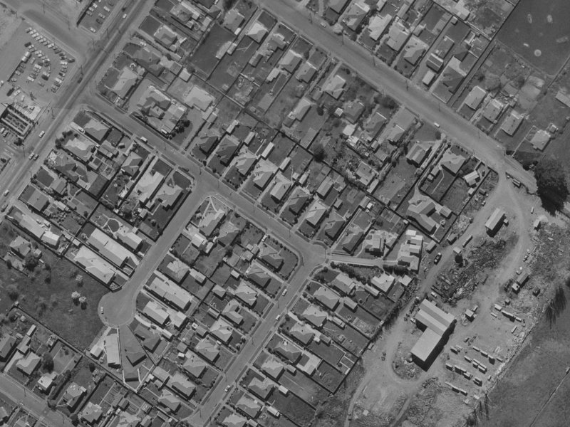 23 Halliwell Avenue from the air, 1970-1974