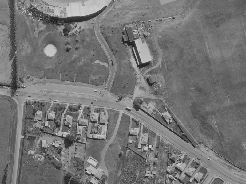 1 Blue Gum Place from the air, 1970-1974