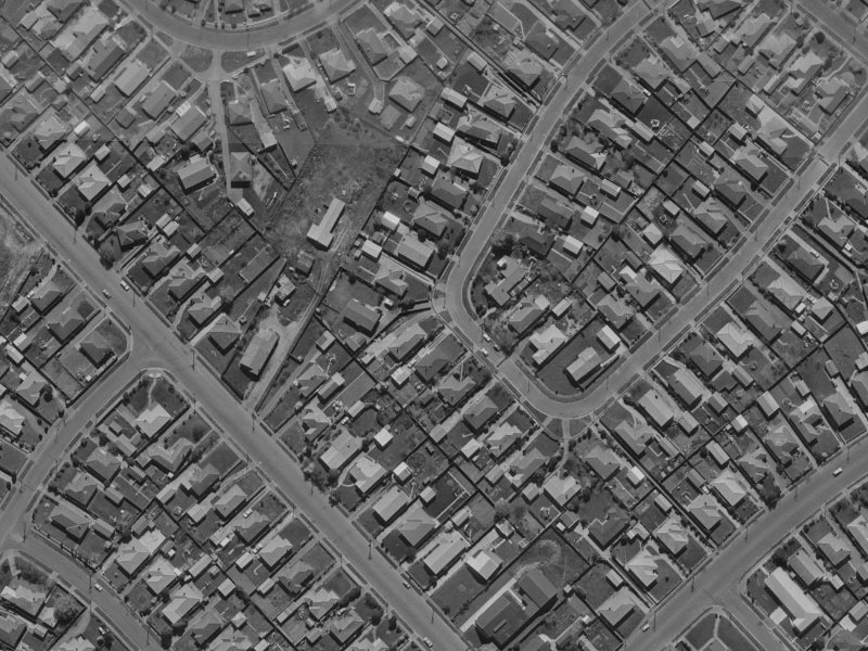 43 Liverton Crescent from the air, 1970-1974