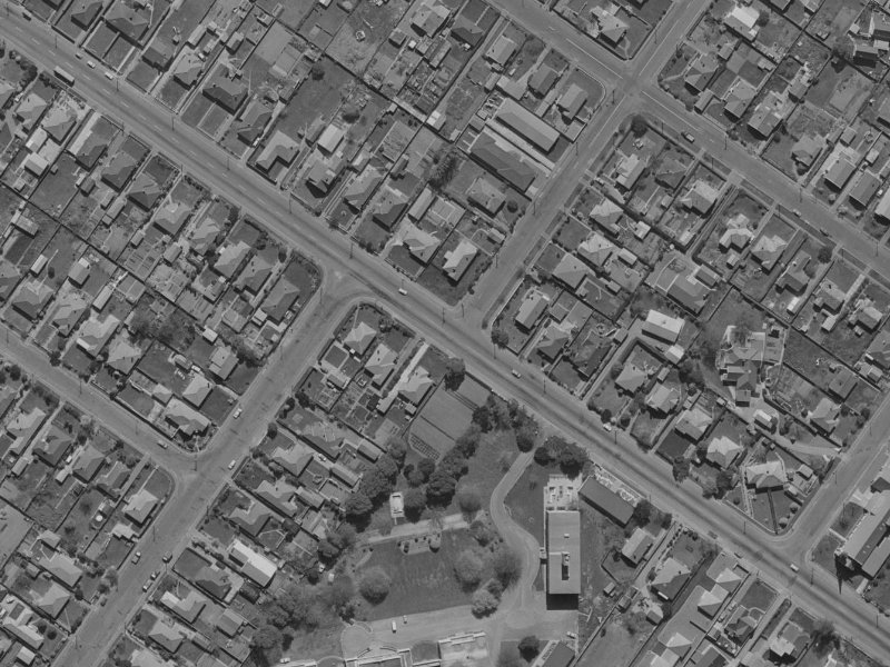 102 Harewood Road from the air, 1970-1974