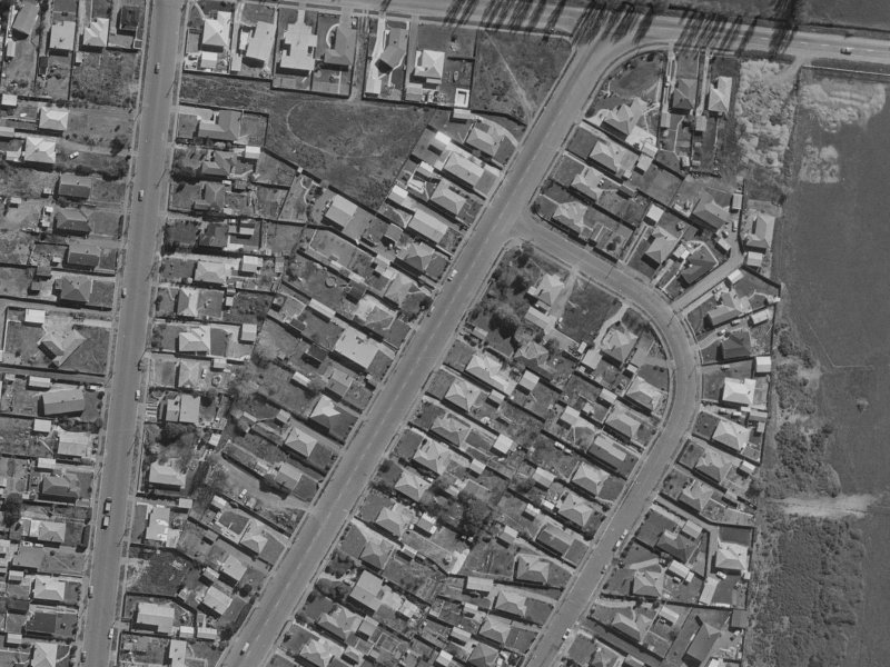 104 Bassett Street from the air, 1970-1974