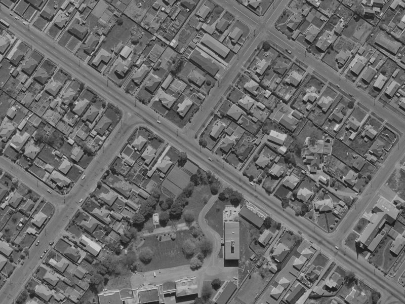95–97 Harewood Road from the air, 1970-1974
