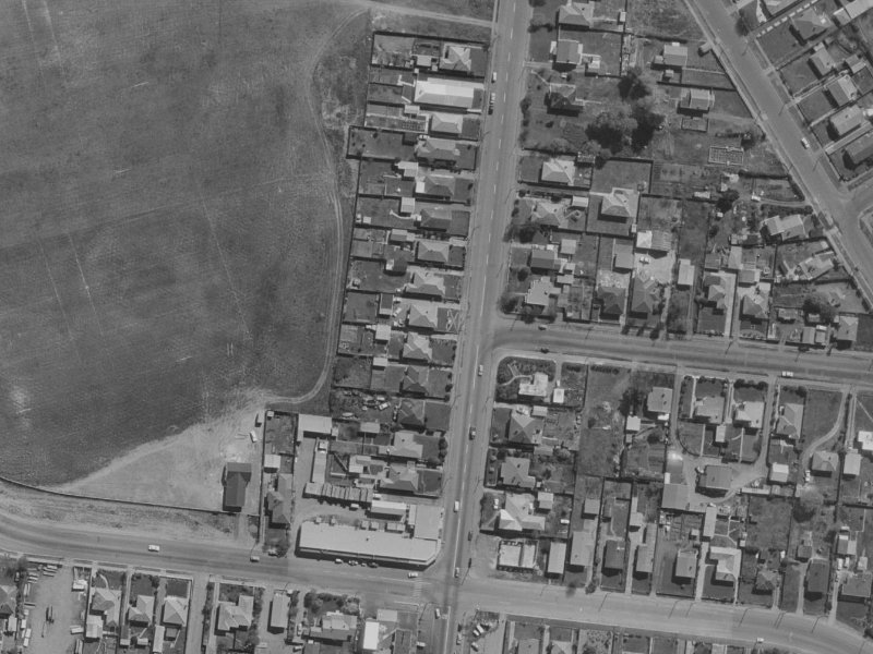 221 Bower Avenue from the air, 1970-1974