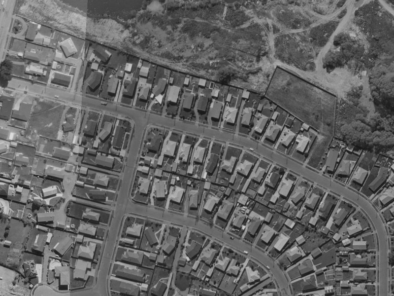 83 Teesdale Street from the air, 1970-1974