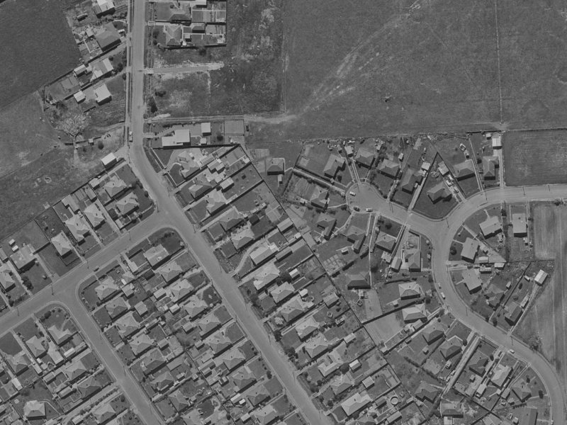 Philpotts Road from the air, 1970-1974