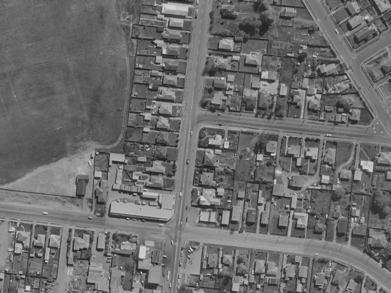 214A Bower Avenue from the air, 1970-1974