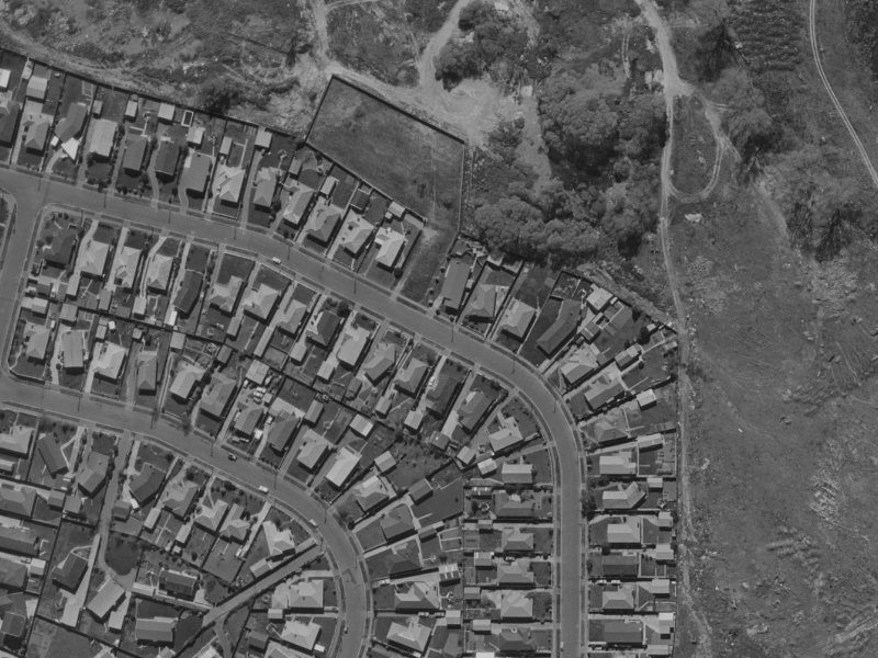 65 Teesdale Street from the air, 1970-1974