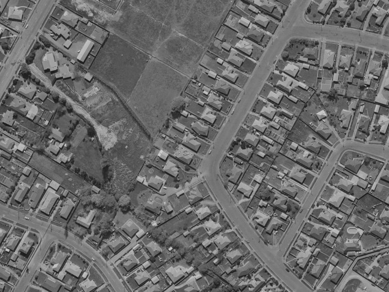 111 Harris Crescent from the air, 1970-1974
