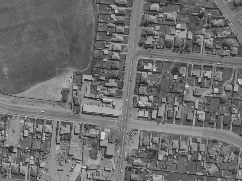 215 Bower Avenue from the air, 1970-1974