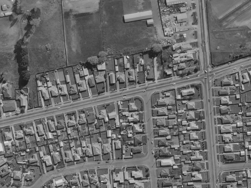 121 Briggs Road from the air, 1970-1974