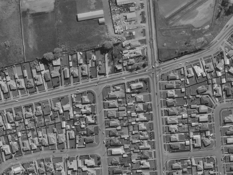 124 Briggs Road from the air, 1970-1974