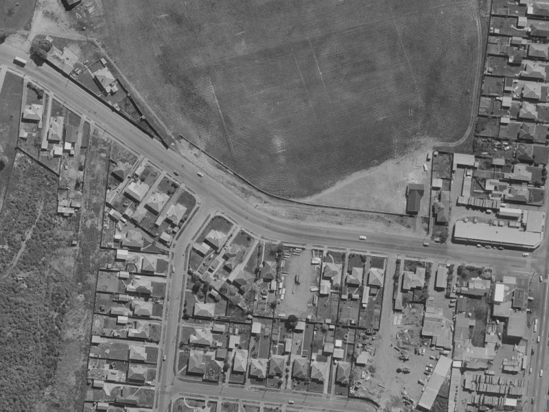 217 Travis Road from the air, 1970-1974