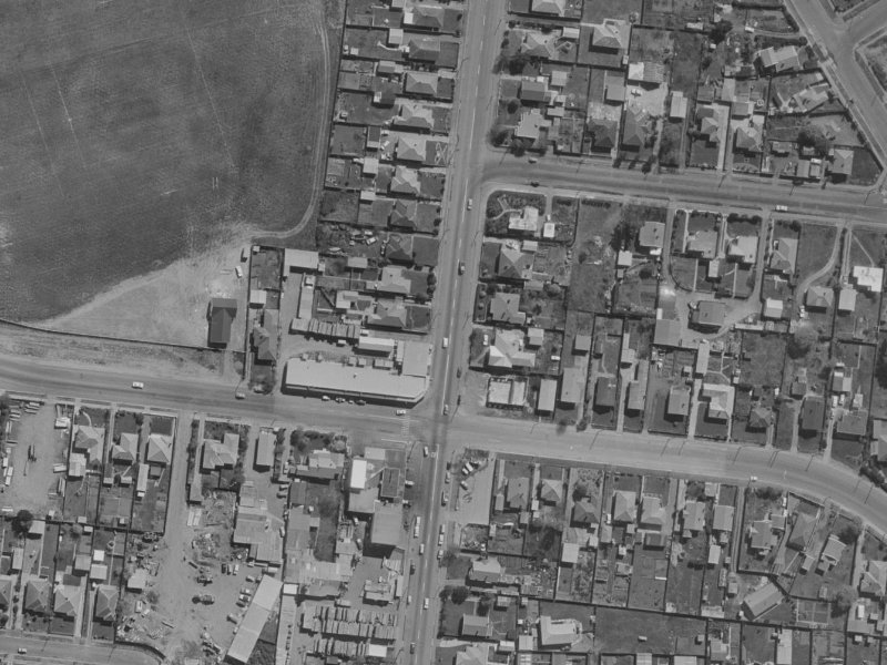 211 Bower Avenue from the air, 1970-1974