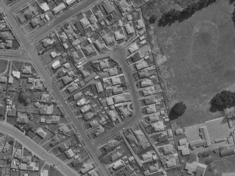 Leverett Place from the air, 1970-1974