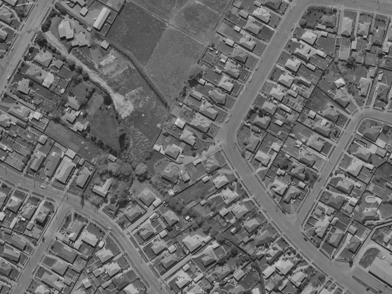 105 Harris Crescent from the air, 1970-1974