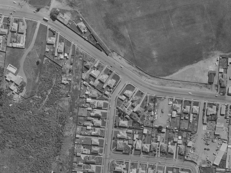 276 Travis Road from the air, 1970-1974