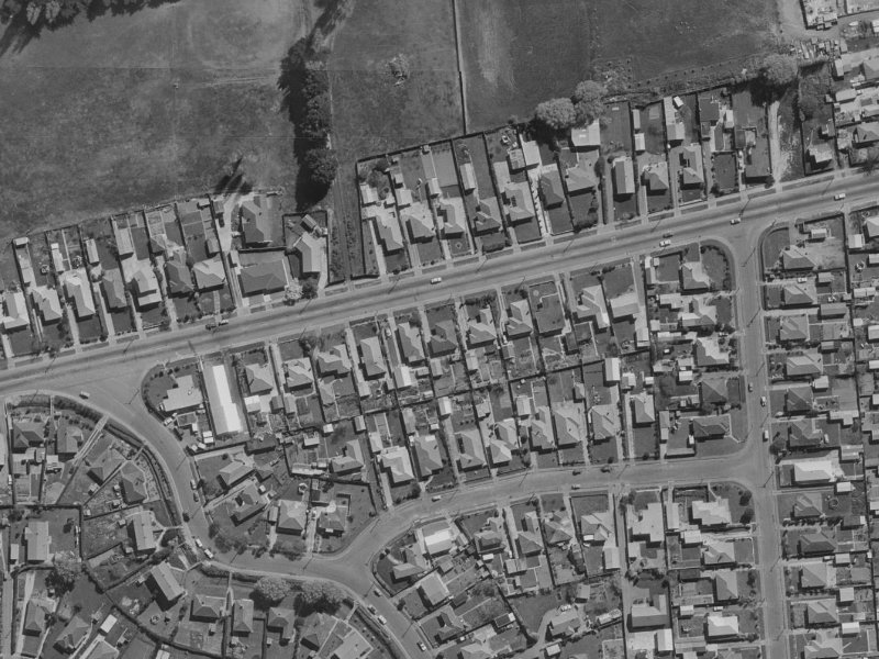 108 Briggs Road from the air, 1970-1974