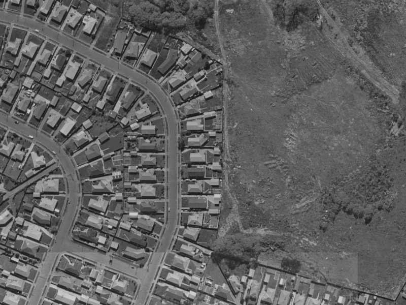 48 Teesdale Street from the air, 1970-1974