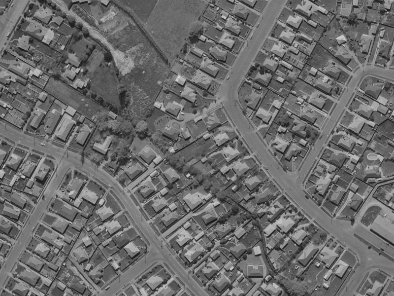 99A Harris Crescent from the air, 1970-1974