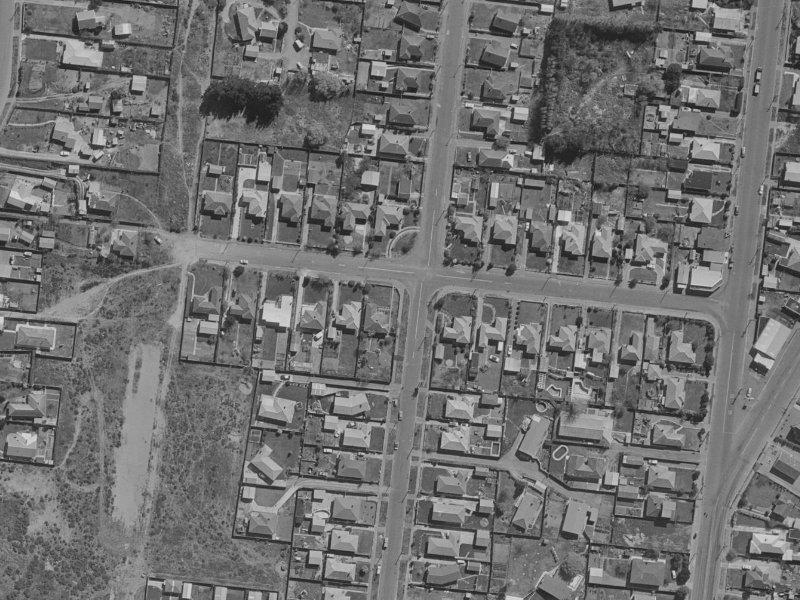 18 Cossar Street from the air, 1970-1974