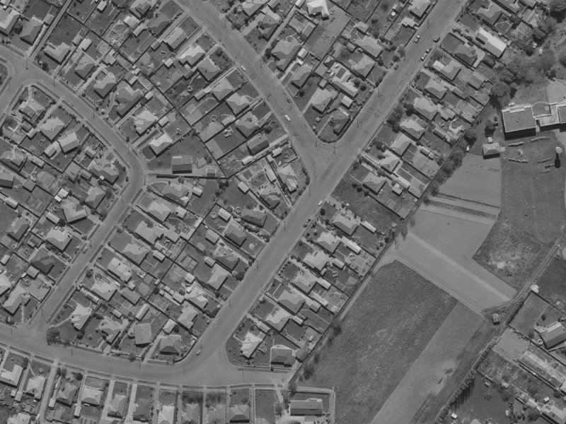 34A Harris Crescent from the air, 1970-1974