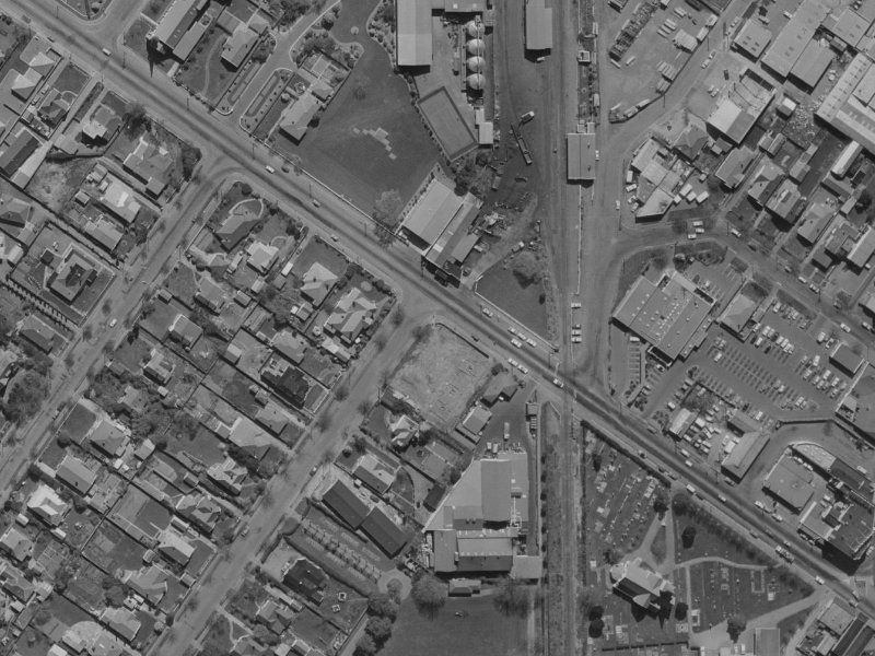 138 Saint James Avenue from the air, 1970-1974