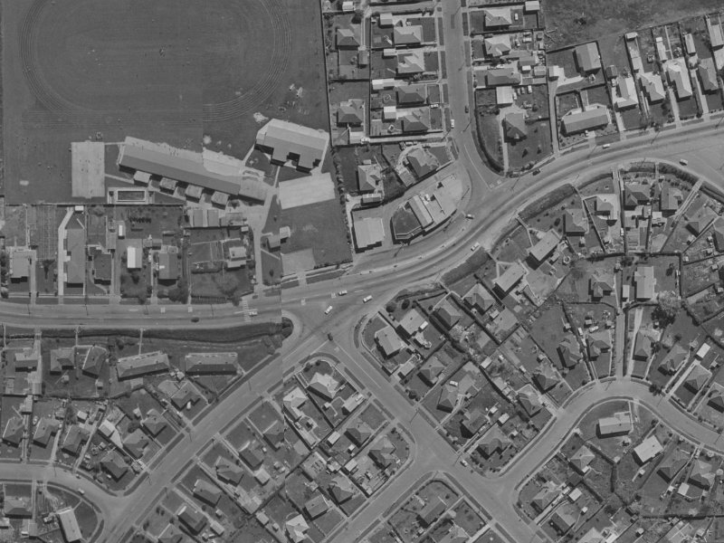 73 Briggs Road from the air, 1970-1974