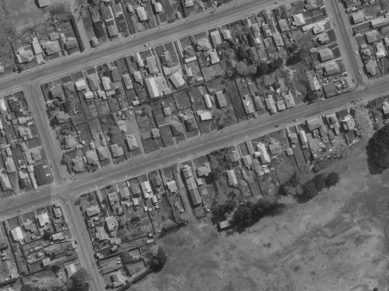 67A Bowhill Road from the air, 1970-1974