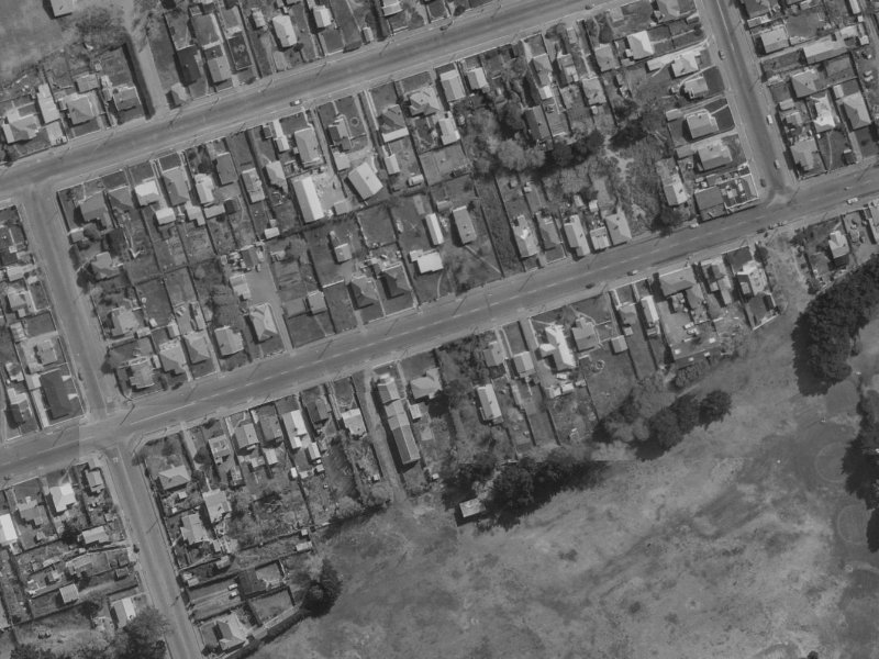 65-67 Bowhill Road from the air, 1970-1974