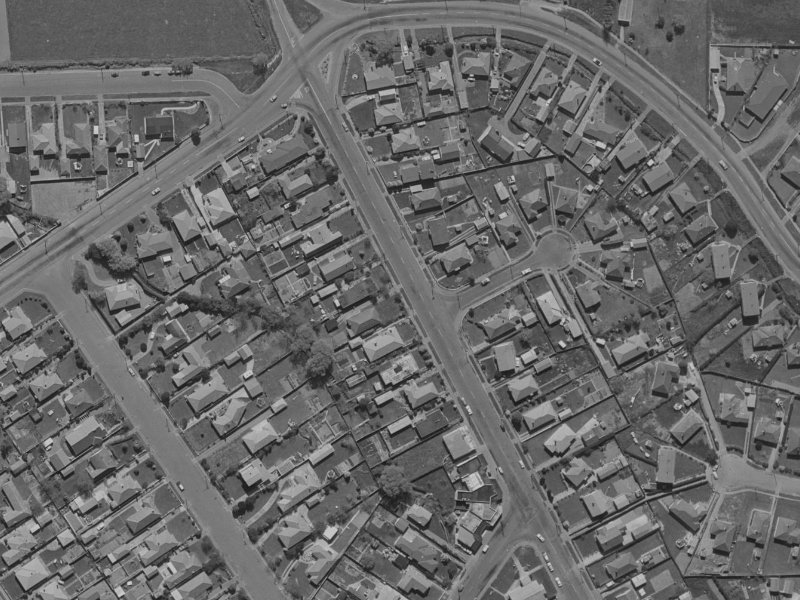 361 Hills Road from the air, 1970-1974