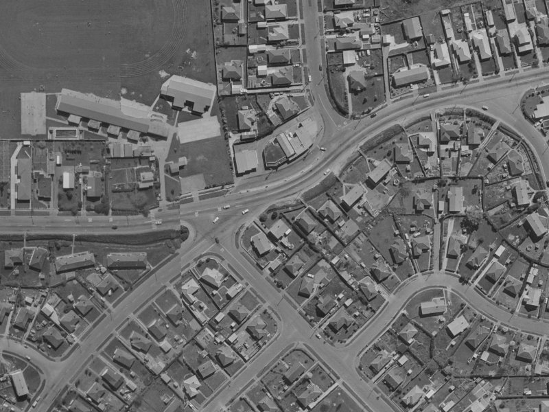 72 Briggs Road from the air, 1970-1974
