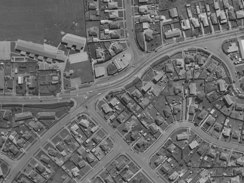74 Briggs Road from the air, 1970-1974