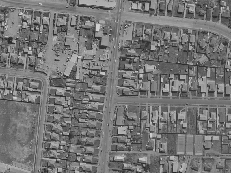177B Bower Avenue from the air, 1970-1974