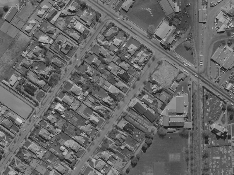 115 St James Avenue from the air, 1970-1974