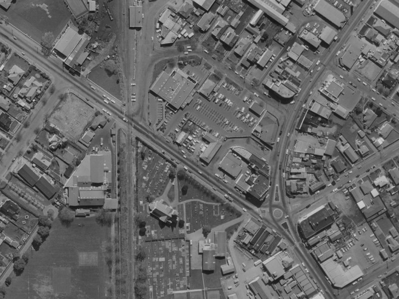 16A Harewood Road from the air, 1970-1974