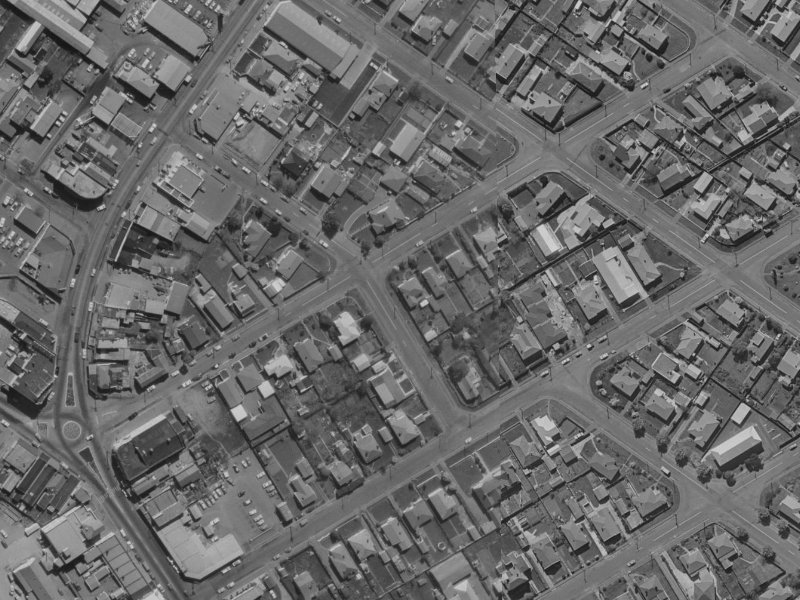 8 Loftus Street from the air, 1970-1974