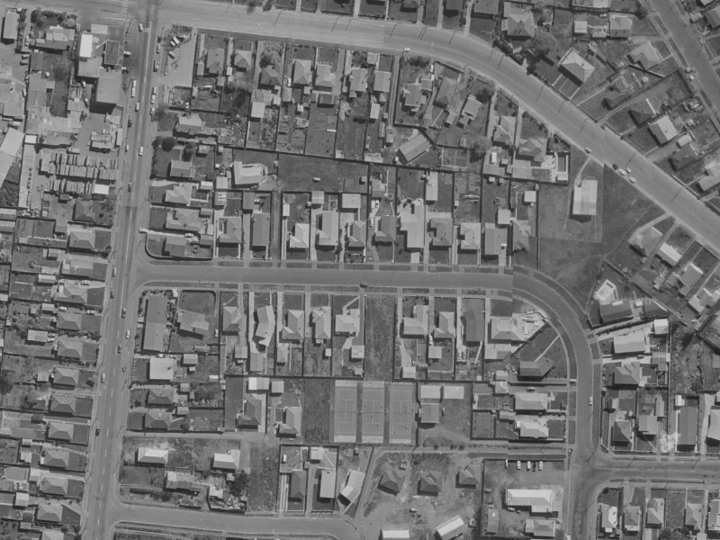 12 Palmers Road from the air, 1970-1974