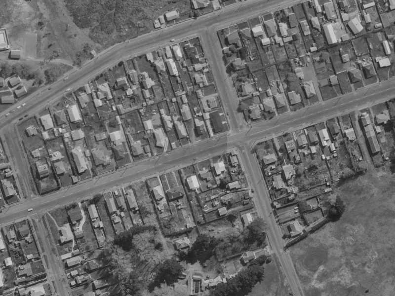 106 Bowhill Road from the air, 1970-1974